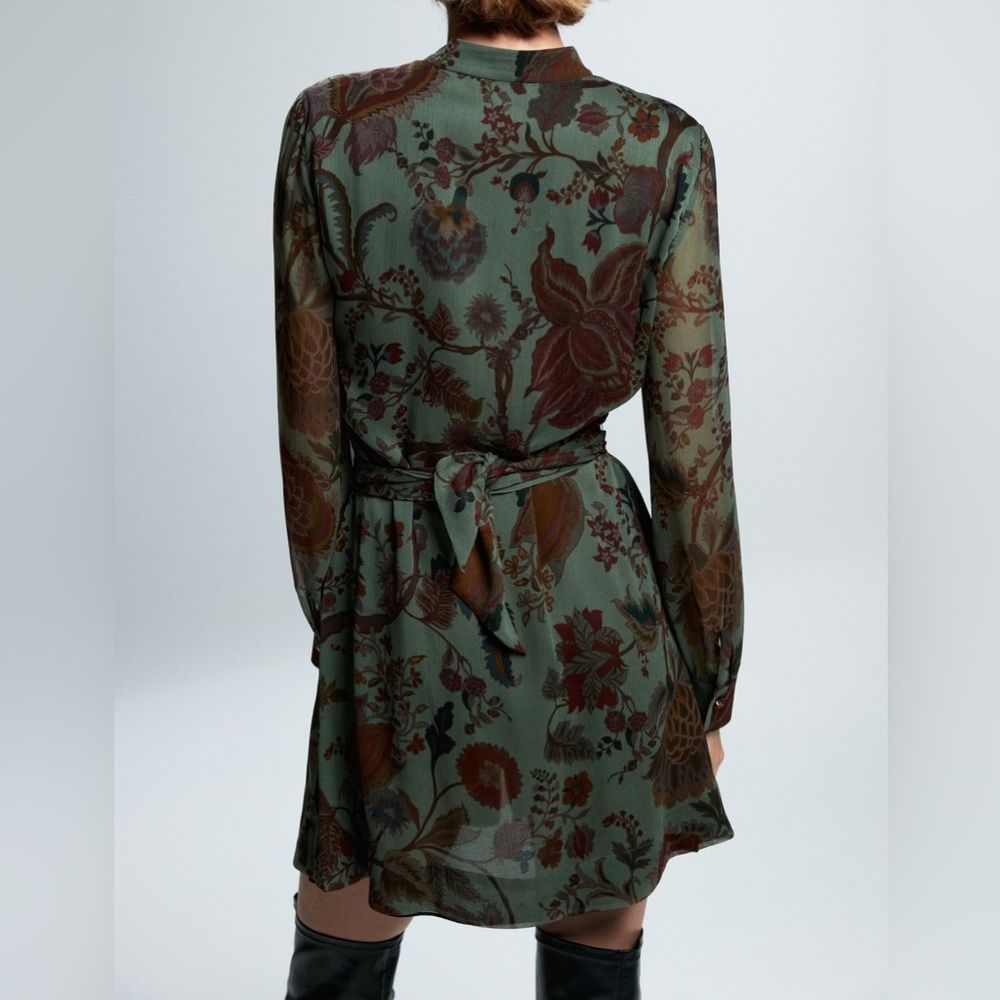 ZARA PRINTED SHORT DRESS - Picture 8 of 10